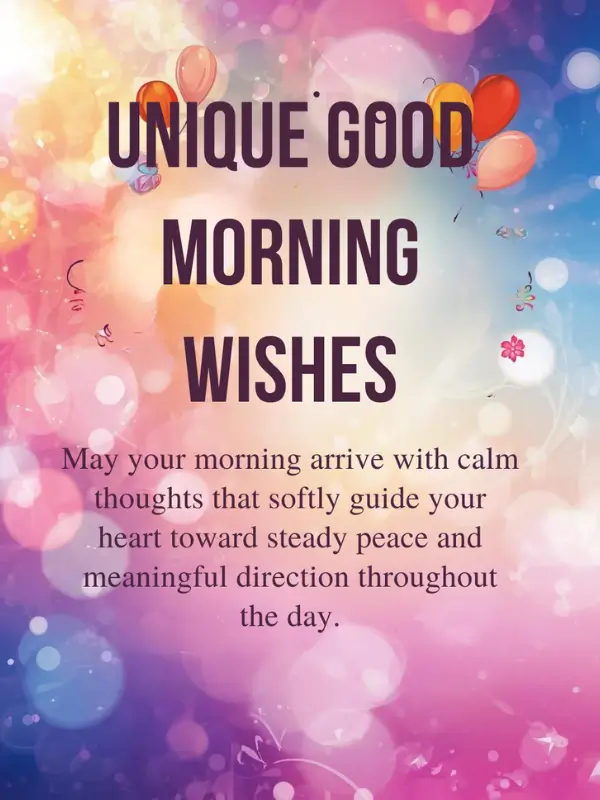 Unique Good Morning Wishes