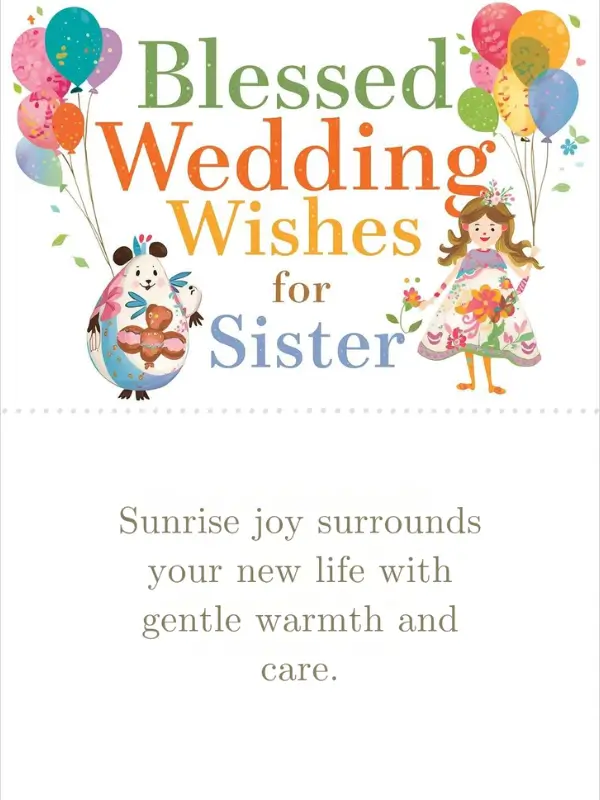 Blessed Wedding Wishes for Sister