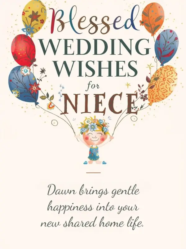 Blessed Wedding Wishes for Niece