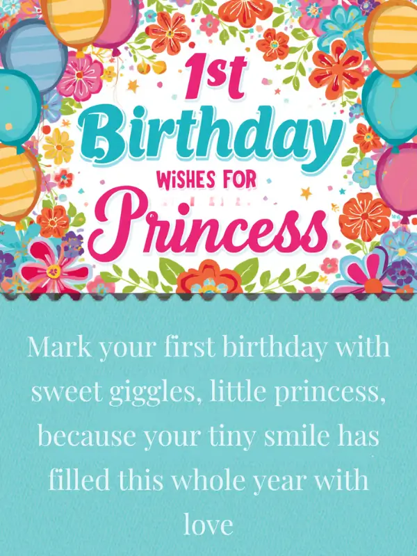 1st Birthday Wishes for Little Princess