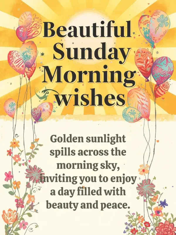 Beautiful Sunday Morning Wishes