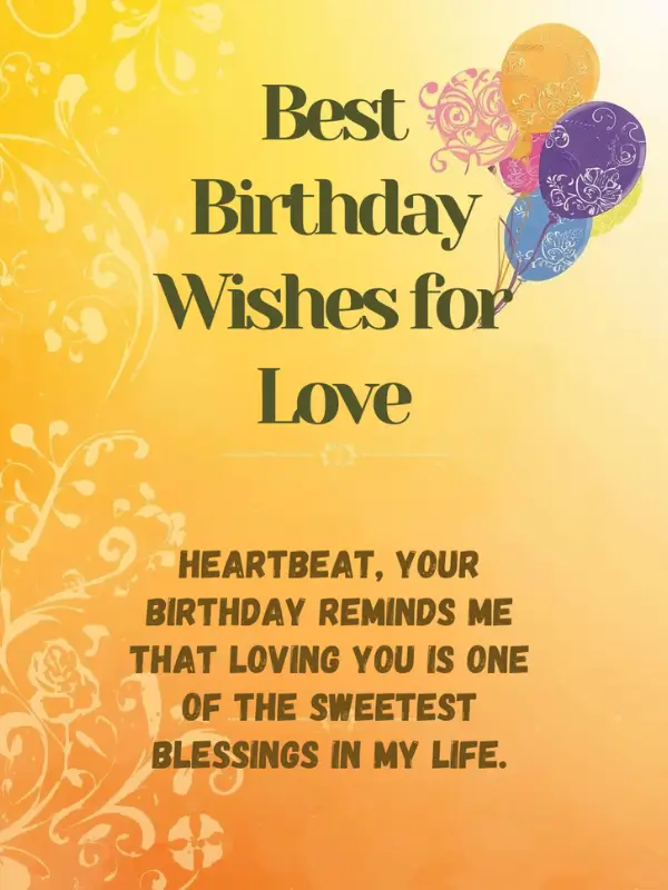 Best Birthday Wishes for Love