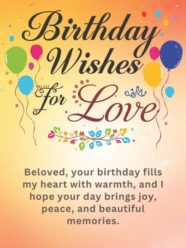 Birthday Wishes for Love