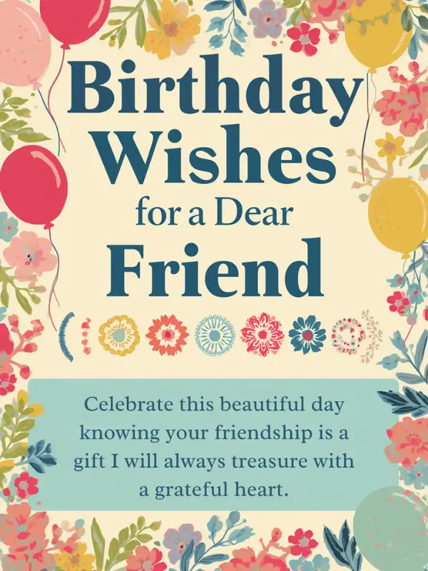 Birthday Wishes for a Dear Friend