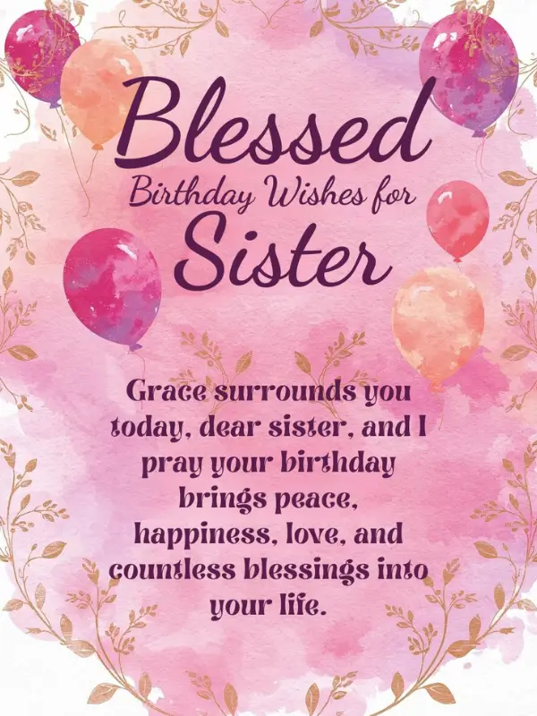 Blessed Birthday Wishes for Sister