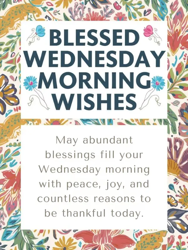 Blessed Wednesday Morning Wishes