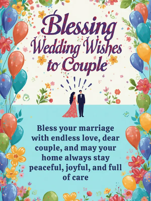 Blessing Wedding Wishes to Couple