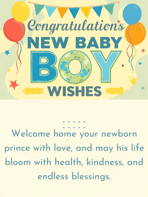 Congratulations New Baby Boy Wishes