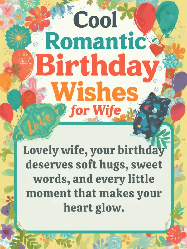Cool Romantic Birthday Wishes for Wife