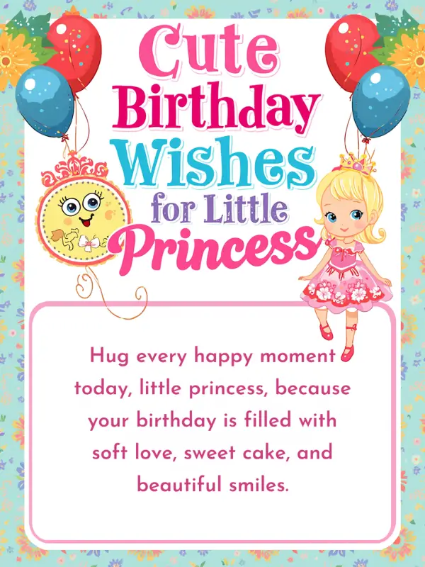 Cute Birthday Wishes for Little Princess