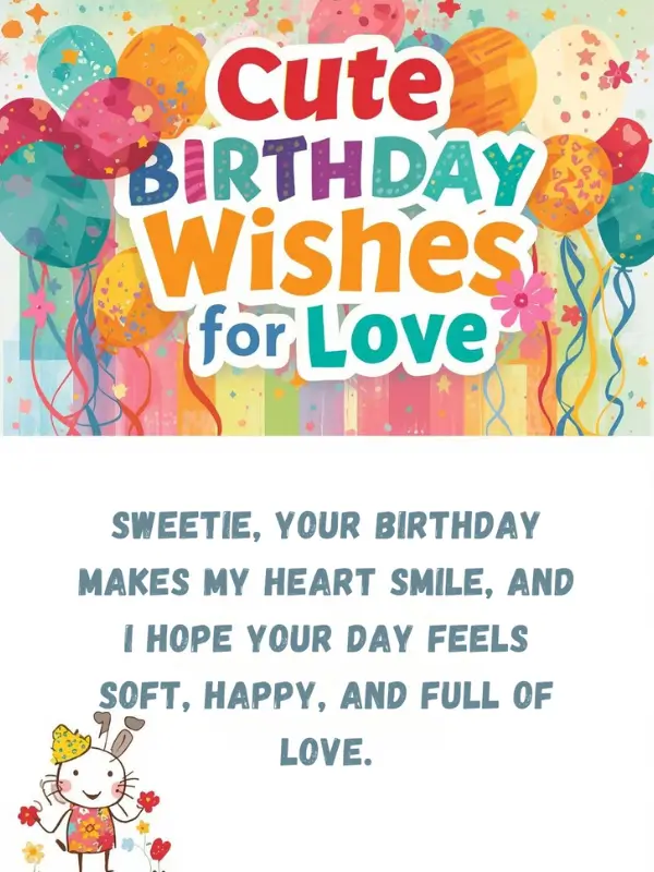 Cute Birthday Wishes for Love