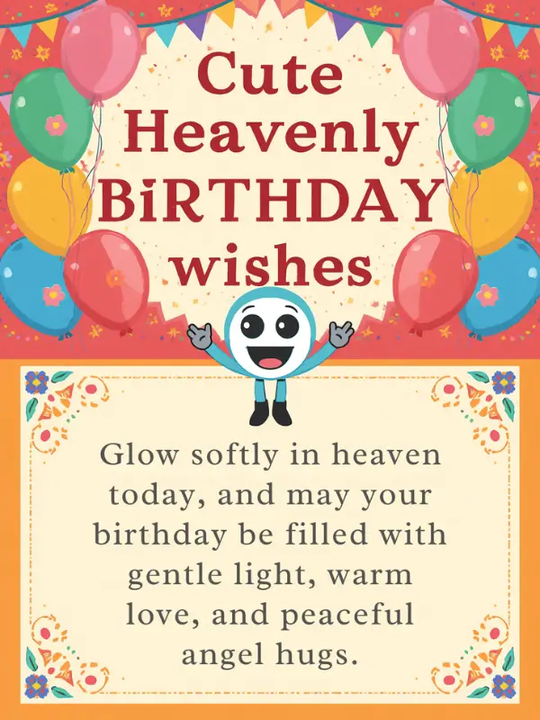Cute Heavenly Birthday Wishes