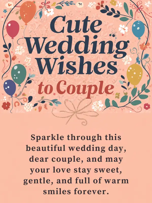 Cute Wedding Wishes to Couple