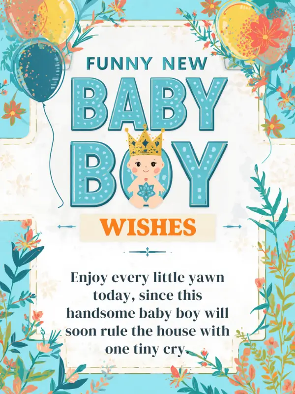 Funny New Baby Boy Wishes