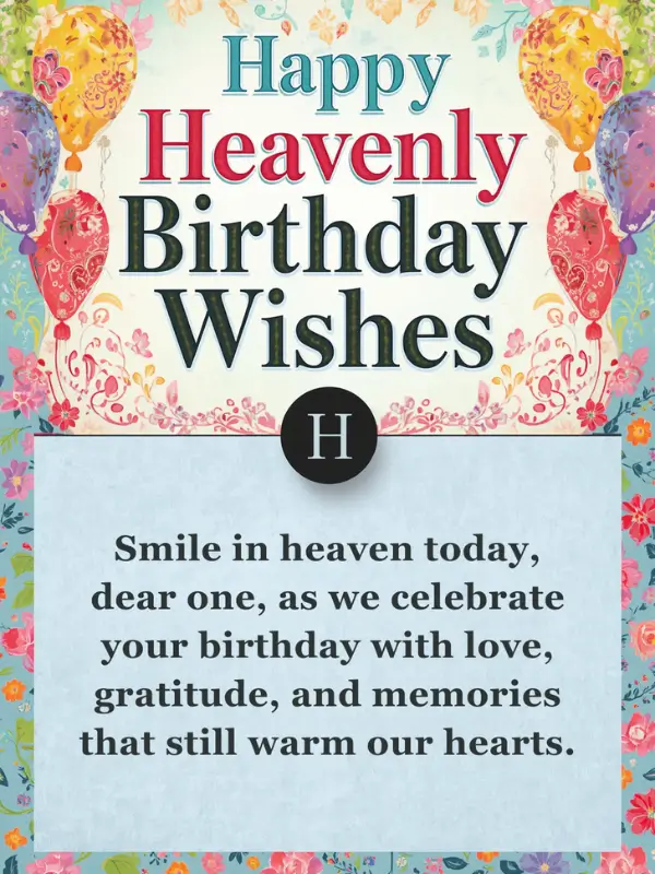 Happy Heavenly Birthday Wishes