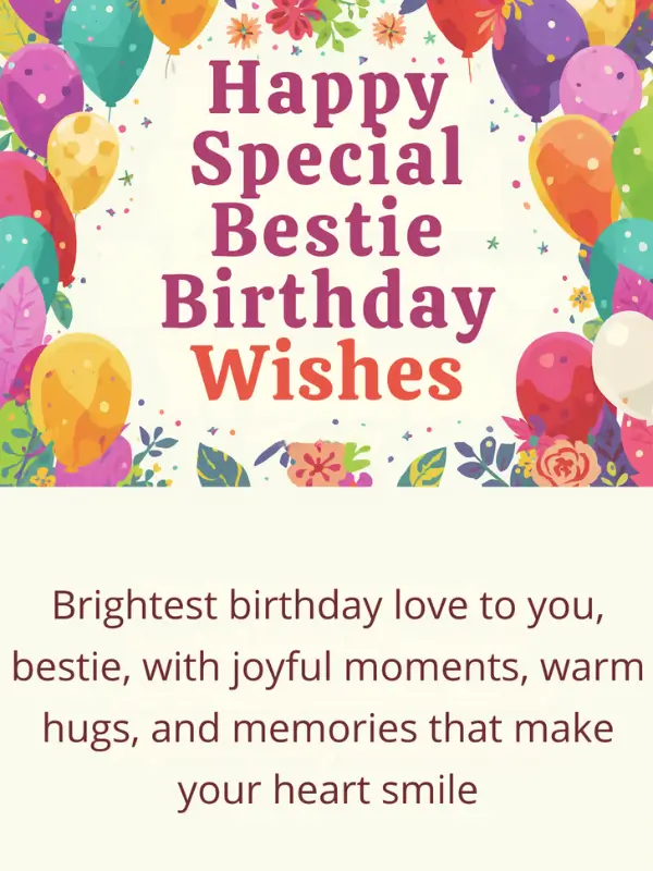 Happy Special Bestie Birthday Wishes