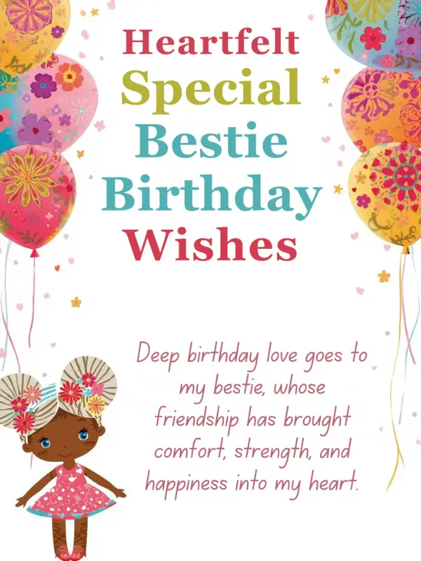Heartfelt Special Bestie Birthday Wishes