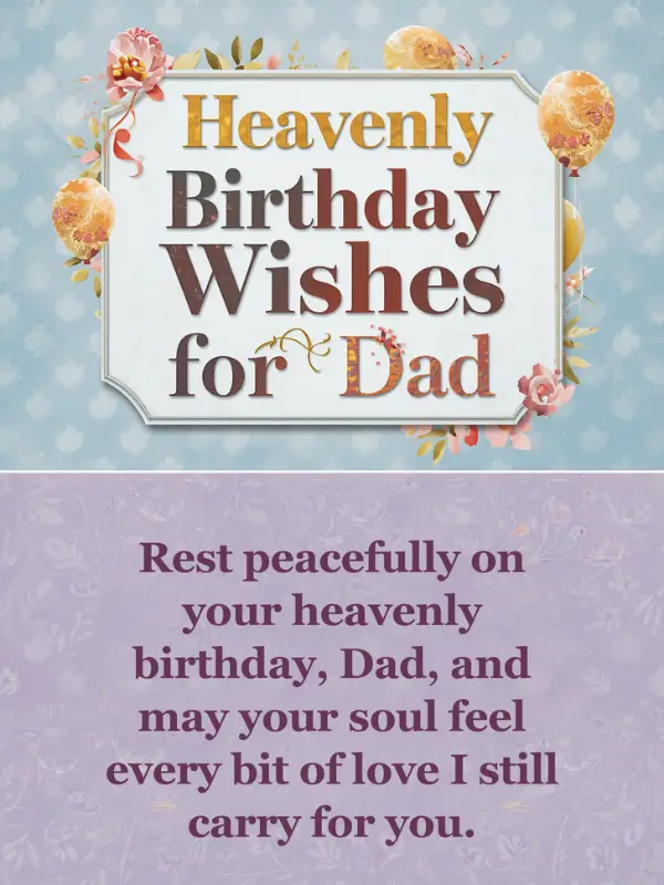 Heavenly Birthday Wishes for Dad