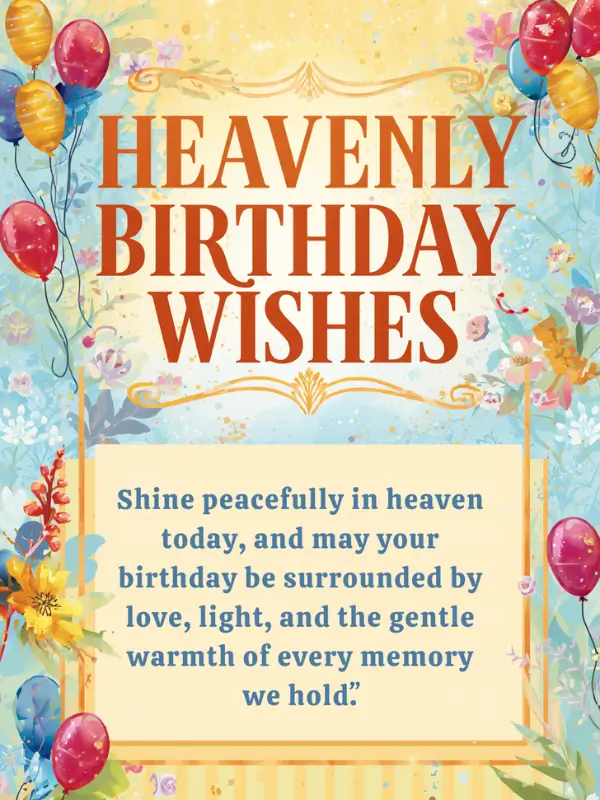 Heavenly Birthday Wishes