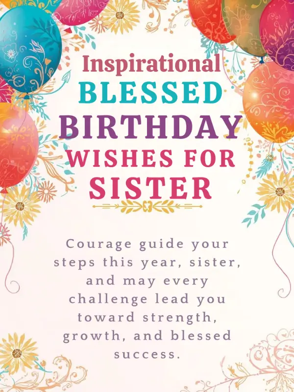 Inspirational Blessed Birthday Wishes for Sister