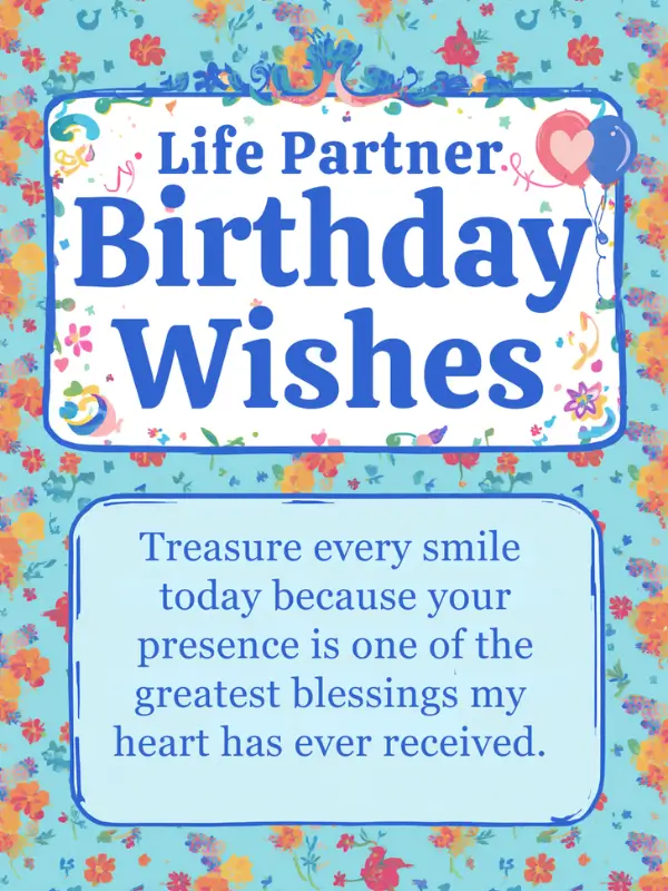 Life Partner Birthday Wishes