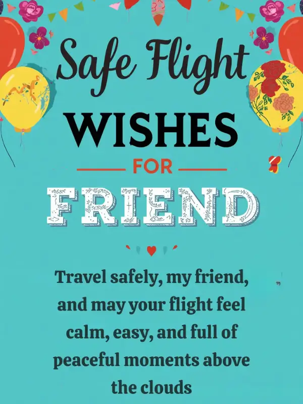 Safe Flight Wishes for Friend