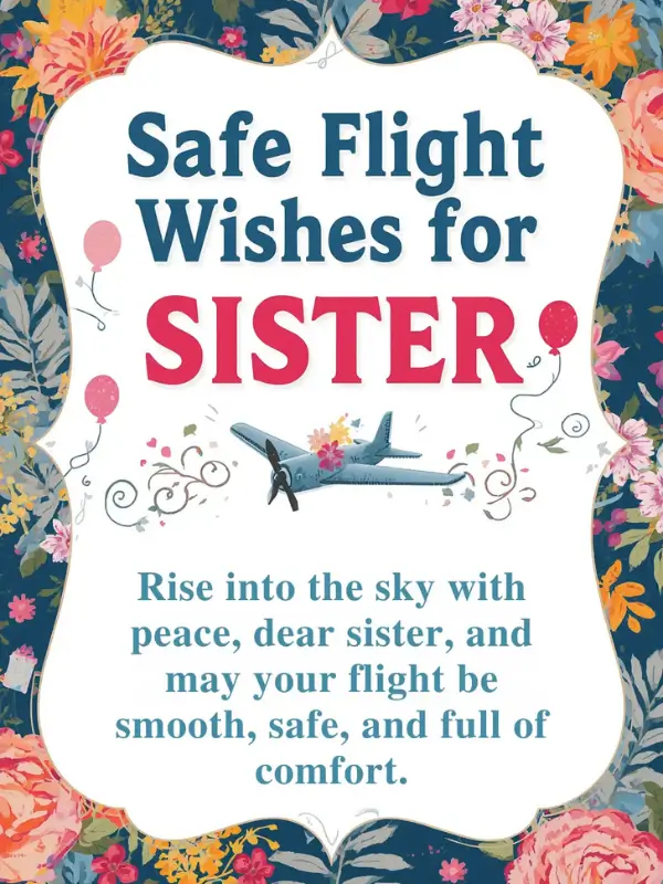 Safe Flight Wishes for Sister