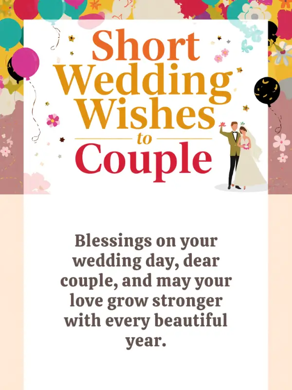 Short Wedding Wishes to Couple