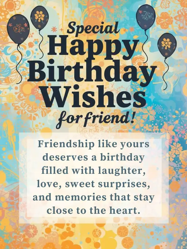 Special Happy Birthday Wishes for Friend