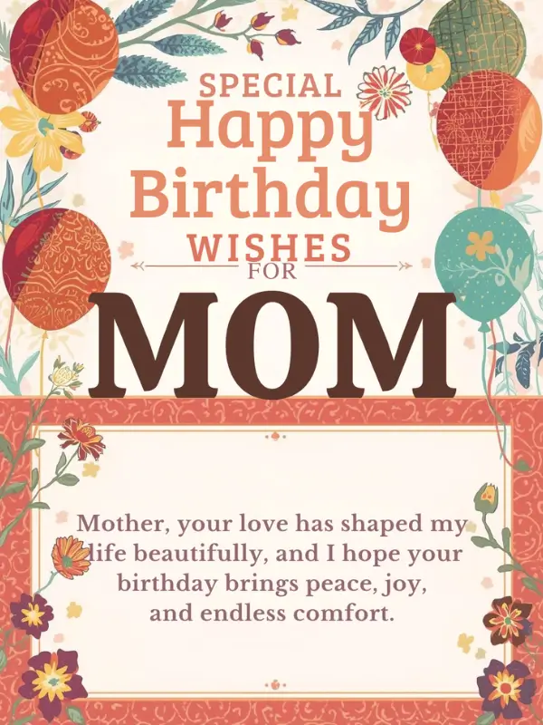 Special Happy Birthday Wishes for Mom