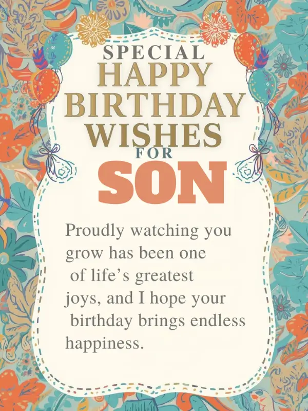Special Happy Birthday Wishes for Son