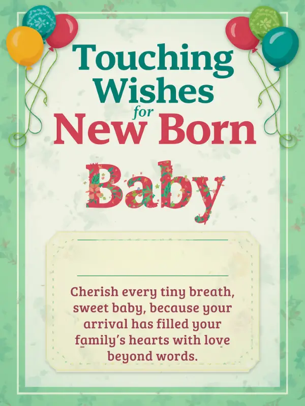 Touching Wishes for New Born Baby