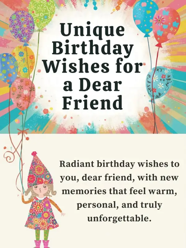 Unique Birthday Wishes for a Dear Friend