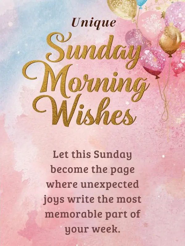 Unique Sunday Morning Wishes